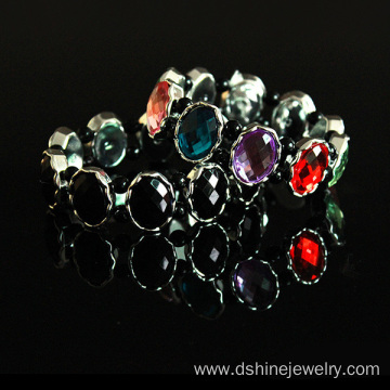 Acrylic Stone Diamond Stretch Bangle Design Crystal Bracelet